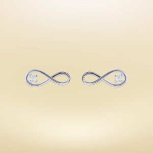 ต่างหูเพชร Infinity Earrings